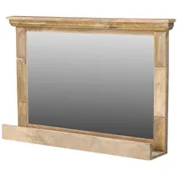 Baario® Badspiegel PAZIN 100x65cm, massiv Mangoholz Vintage Design mit