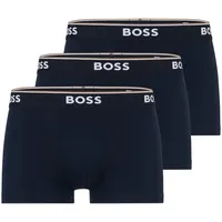 Boss Trunks mit elastischem Logo-Bund im 3er-Pack, Dunkelblau, XXL