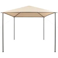 VidaXL Pavilion Partyzelt Überdachung 3x3 m Stahl Beige