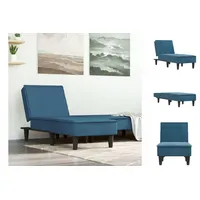 VidaXL Chaiselongue Blau Samt