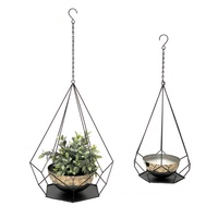 DanDiBo Ambiente DanDiBo Blumenampel Innen Metall Wand Hängepflanzen 96095