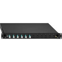 Rutenbeck 2280300060 BasicLine-Spleissbox ausziehbar 19 Zoll/1HE 6xLC-D OM3 aqua