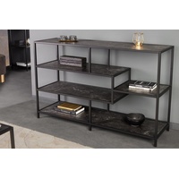 Riess-Ambiente Bücherregal SLIM LINE - 115cm anthrazit schwarz Marmor-Design