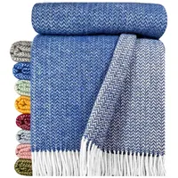 STTS International Wolldecke 100% Schurwolle Wohndecke in versch. Farben