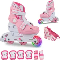 Jambach Kinder Inliner Set mit Protektoren verstellbar zum Rollschuh