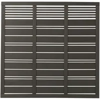 Plus Sichtschutzelement PLUS "Silence", schwarz, H:170cm L:176cm, Holz, Stahl,