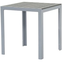Gardissimo Aluminium Gartentisch Soul 60x60 Silber mit Nonwood Tischplatte,