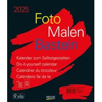 Korsch Verlag Foto-Malen-Basteln Bastelkalender schwarz groß 2025