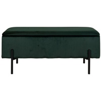 Möbelando Truhenbank >Watford< in Grün, Stoff - 95x46x36,5cm (BxHxT)