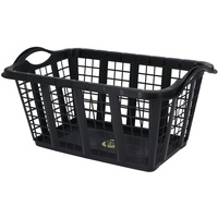 Mojawo Wäschekorb 37 Liter Schwarz-Y54500360-Wäschekorb-Schwarz