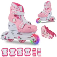 Jambach Kinder Inliner Set mit Protektoren verstellbar zum Rollschuh