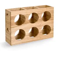 Zeller Weinregal Stripes, für 6 Flaschen, Gummibaum