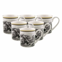 Villeroy & Boch Audun Ferme Kaffeetasse 0,3 l Gelb-Grau-Weiß