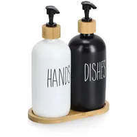 Zeller Seifenspender-Set 500ml Schwarz