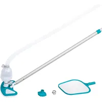 BESTWAY Poolpflege Basis-Set AquaCleanTM mit pumpenbetriebenem Poolsauger & Kescher