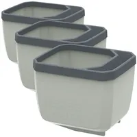 Gusta Garden Kräutertopf Herbs Buddy, 3er Set hellgrau