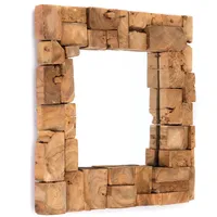 Creedwood Wandspiegel, Braun, Holz, 50x50x5 cm, Spiegel, Wandspiegel