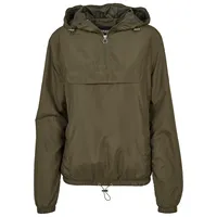 URBAN CLASSICS Ladies Basic Pull Over Jacket in grün