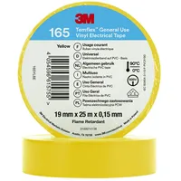 3M Deutschland PVC, Elektro-Isolierband Temflex165 gelb19X25 7100184819,