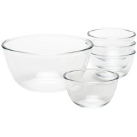 CASANOVA casa NOVA Schüssel-Set 5-teilig BLANDA, Borosilikatglas - Transparent