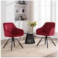 Woltu Esszimmerstuhl Samt rot 2er Set