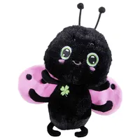 HEUNEC 325562 Plüschtier, schwarz/rosa