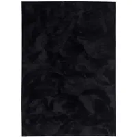 Pergamon Luxus Super Soft Fellteppich Pearl Schwarz 80x150cm