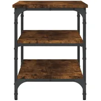 VidaXL Schuhbank Räuchereiche 70x38,5x49 cm Holzwerkstoff
