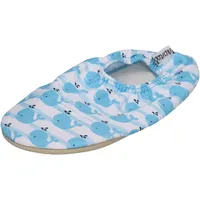 Slipstop Kinder Hausschuhe Badeschuhe DORIS Wal white blue, Größe:27/29