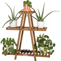 Needs&wants® Pflanzenständer Blumenständer aus Holz wetterfest für Indoor Outdoor