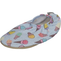 Slipstop Kinder Hausschuhe Badeschuhe PAGATO Eistüten blue, Größe:18/20 EU