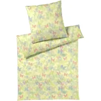ELEGANTE Bettwäsche Lucid Jersey gelb/rose/gruen 135x200+80x80 cm
