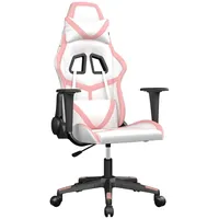 VidaXL Gaming-Stuhl Weiß und Rosa Kunstleder