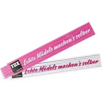 Tox Dübel Zollstock 09969002 Weiß/Pink 2 m
