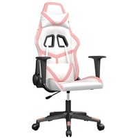 VidaXL Gaming-Stuhl mit Massagefunktion Weiß und Rosa Kunstleder Modell