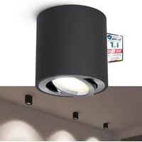 Linovum CORI Aufputz Deckenspot schwarz gebürstet dimmbar mit LED