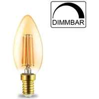 Aigostar 10x LED Leuchtmittel E14 Filament Kerze bernstein C35
