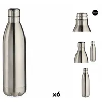 Kinvara Isolierkanne Thermosflasche Silberfarben 500 ml Edelstahl 6 Stück