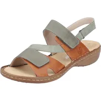 Rieker Damen Sandalen 60866-54 grün Gr. 42
