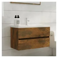 VidaXL Waschbeckenschrank Räuchereiche 80x38,5x45 cm Holzwerkstoff