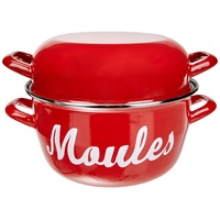Baumalu b Muscheltopf 24 cm rot mit Schriftzug