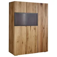 Massivmoebel24 Highboard Wild-/Zerreiche 99x43x138 natur geölt FRANKFURT #116 -