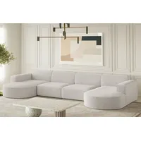 Fun Möbel Wohnlandschaft U-Form Sofa PALMA XL in Stoff