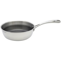 ELO Schmorpfanne RELIEF Silber, Metall, rund, antihaftbeschichtet, Kochen, Pfannen,