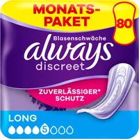 Always Discreet Inkontinenzeinlagen Long, 80 Binden (4 x 20