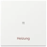 Gira Wippe mit Kontrollfenster und Aufdruck "Heizung Ein/Aus", reinweiß
