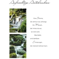 Bsb Trauerkarte zur Beerdigung - liebevolle Beileidskarten mit Umschlag