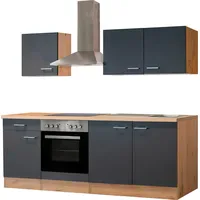 Flex-Well Küchenzeile Morena 210 cm grau