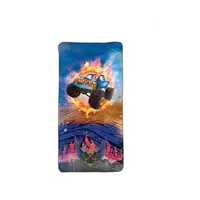 ROTH Monstertruck Fire Badetuch 60 x 120 cm gelb