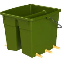 Kerbl Lammeimer 6 Sauger/quadr/oliv mit Schrägboden